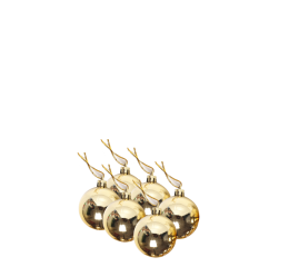 NATAL BOLA LISA 4CM NTB1002D DOUR C/6